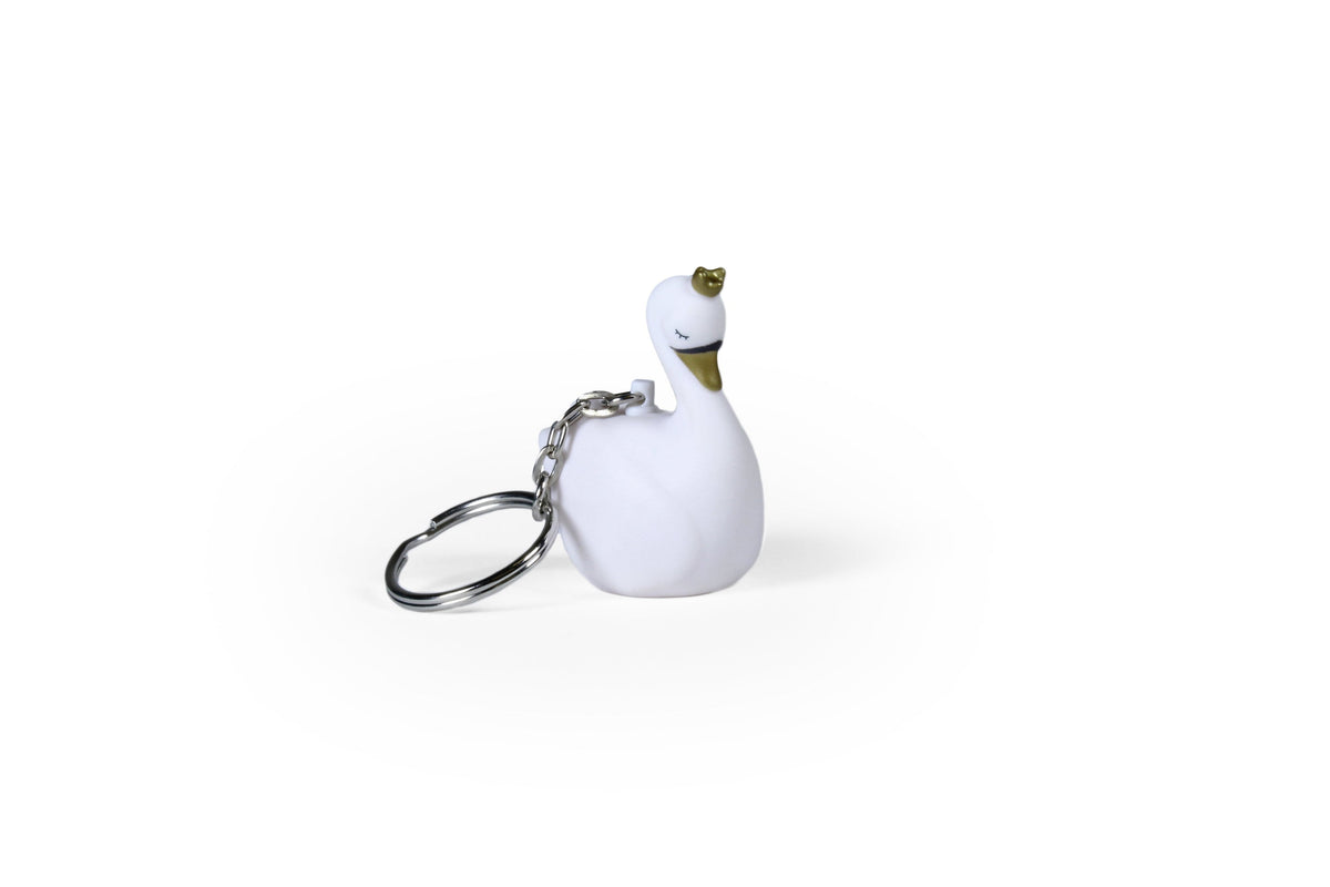 Swan Lady White Keychain