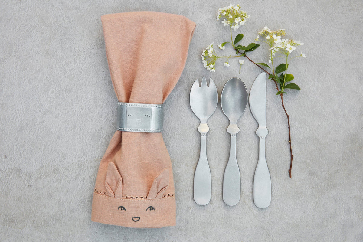 Set of 2 Faded Rose / Powder Pink table towels