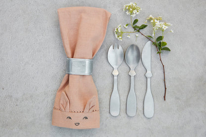 Set of 2 Faded Rose / Powder Pink table towels