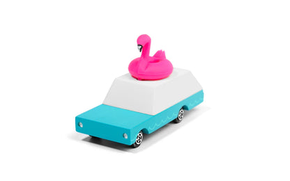 Candycar World Wooden Car - Pink Flamingo