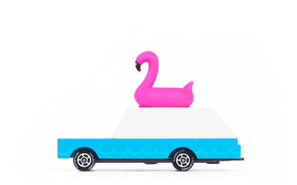 Candycar World Wooden Car - Pink Flamingo