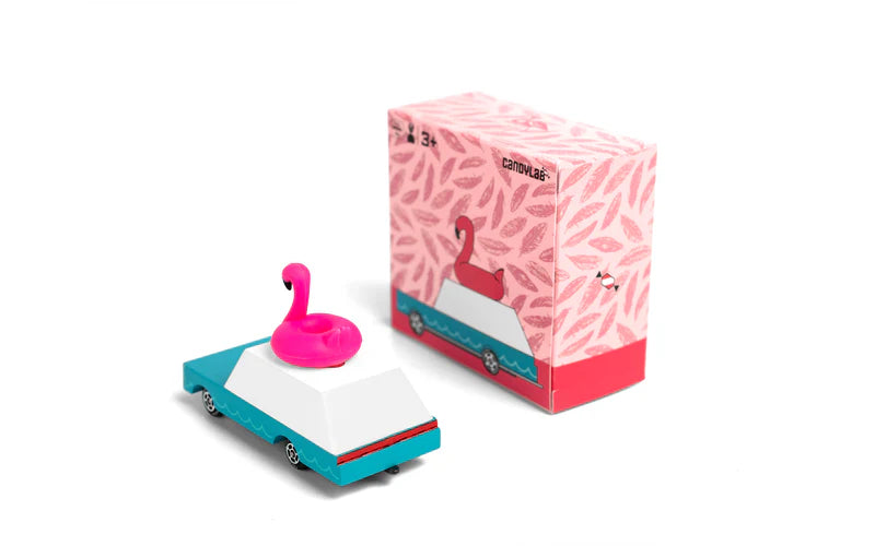 Candycar World Wooden Car - Pink Flamingo