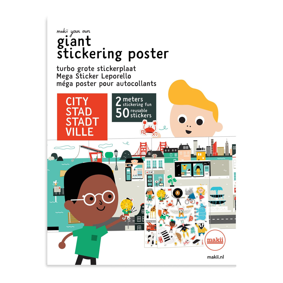 Giant Poster Sticker kleurplaten