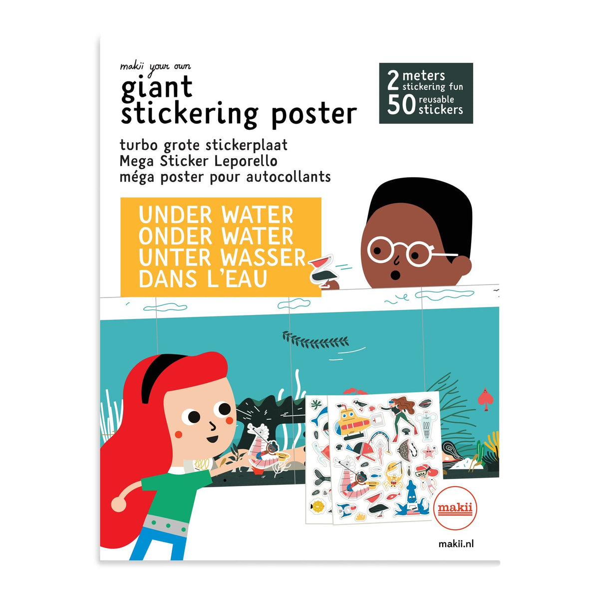 Giant Poster Sticker kleurplaten