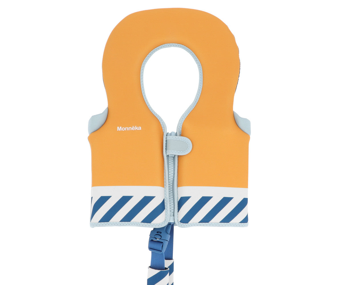 Blue striped floatation learning vest 1-2 years
