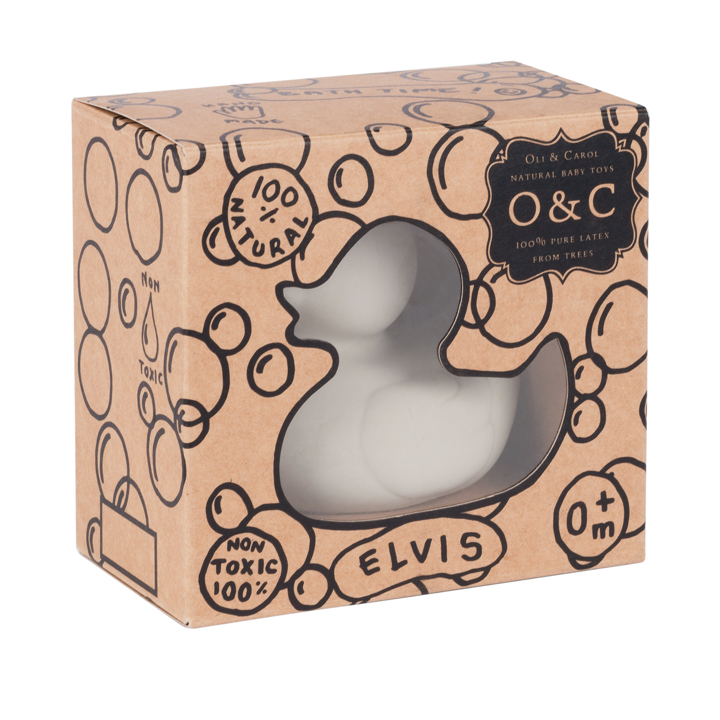 Elvis le Canard Gris – Jouet de bain et dentition bébé – vue produit 5