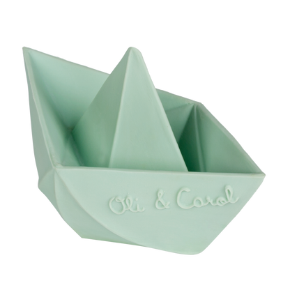 Bateau Origami Menthe – Jouet de bain et dentition bébé – vue produit 4