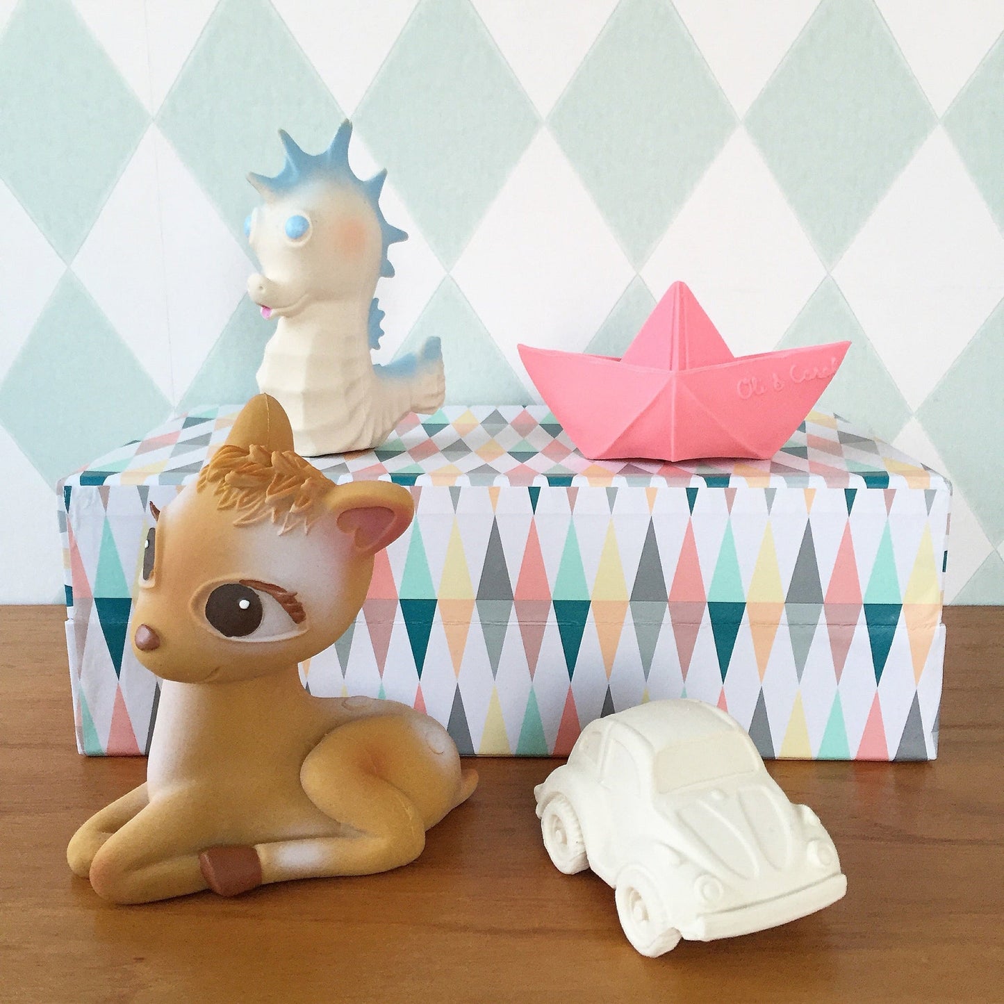 Produit Bateau Origami Rose Poster Déco