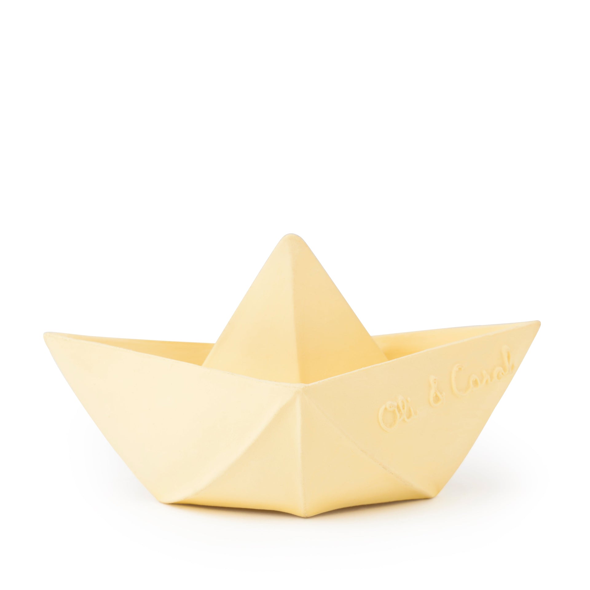 Bateau origami vanille – Jouet de bain bébé