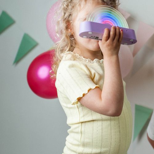 Lampe arc-en-ciel dansante – Rose, réactive au son