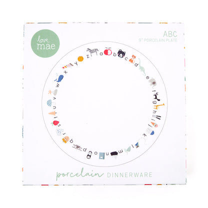 Assiette en Porcelaine Alphabet avec Ventouse