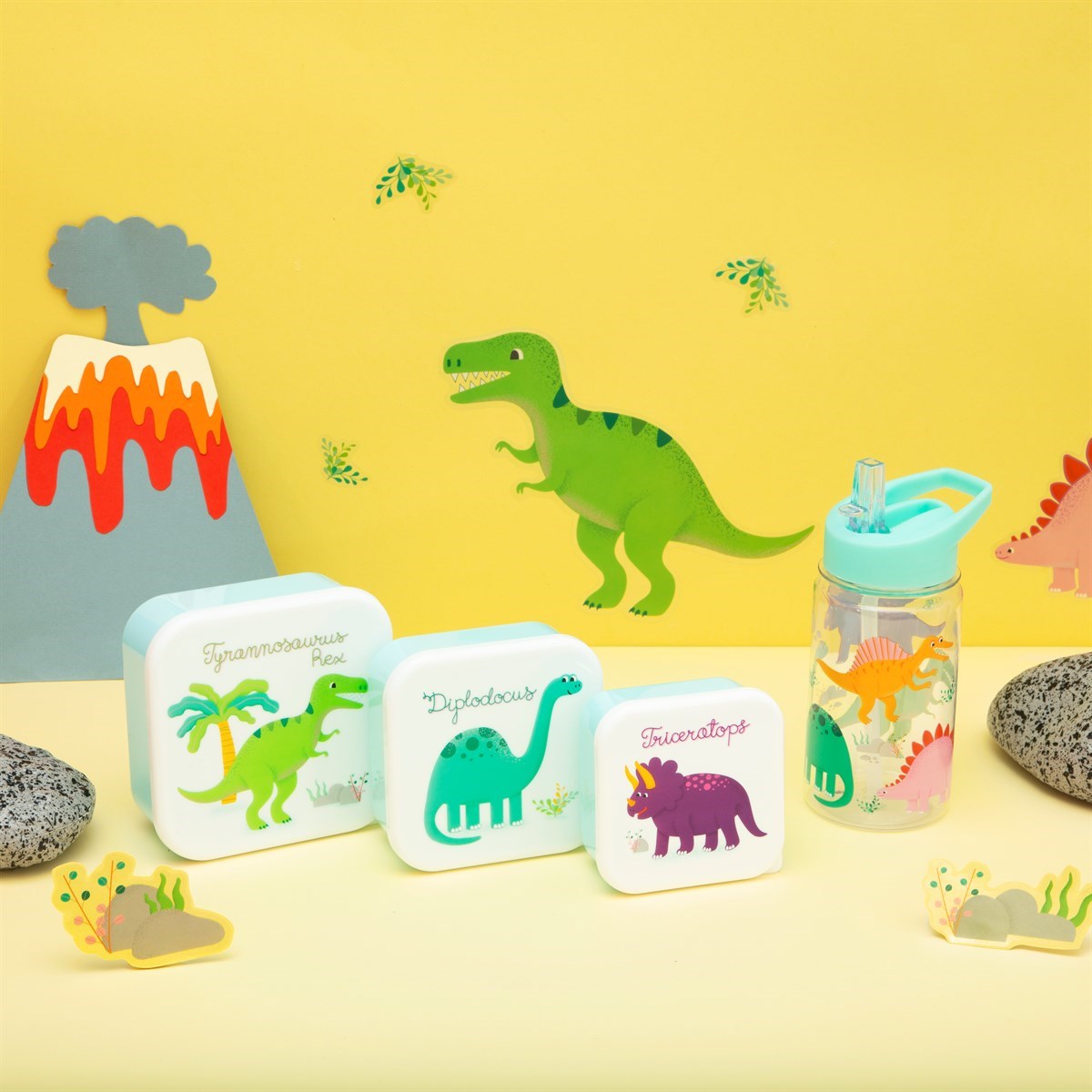 Brüllende Dinosaurier-Lunchboxen – 3er-Set