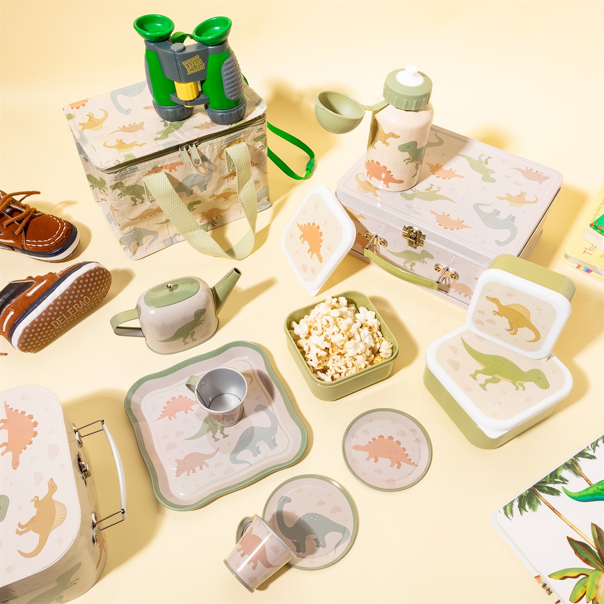 Dinosaurier-Brotdosen Wüste – 3er-Pack