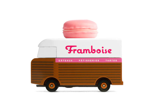 Candycar World Wooden Van - Raspberry Macaron Van