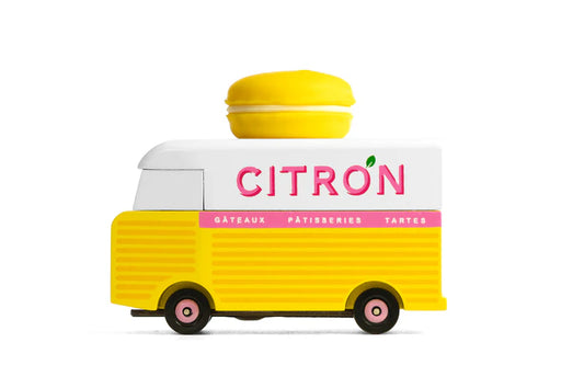 Candycar World Wooden Van - Lemon Macaron Van