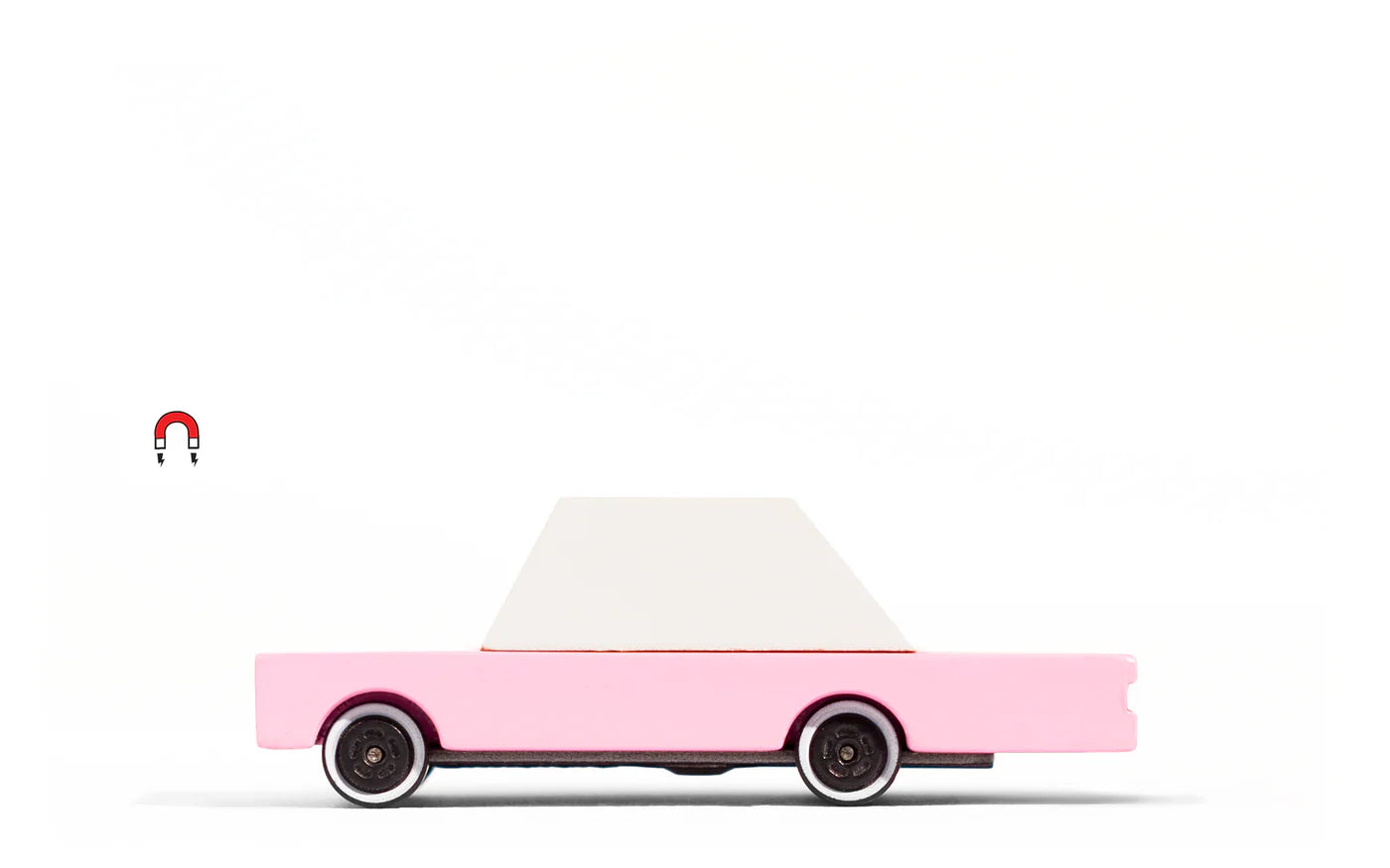 Candycar World Wooden Car - Pink Sedan