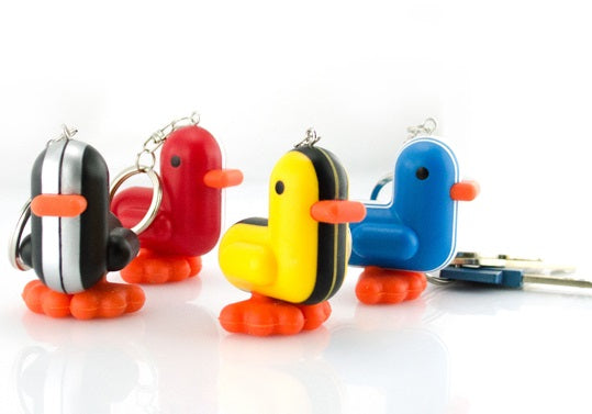 Blue Racer Duck Keychain
