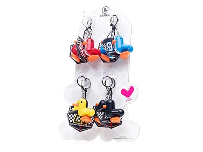Blue Racer Duck Keychain