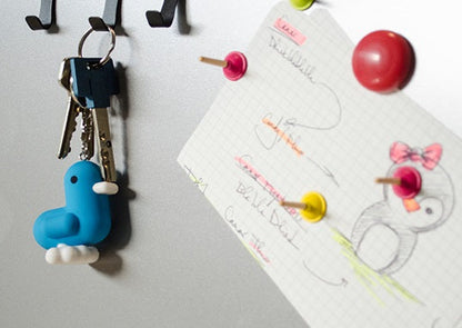 Neon Blue Duck Keychain