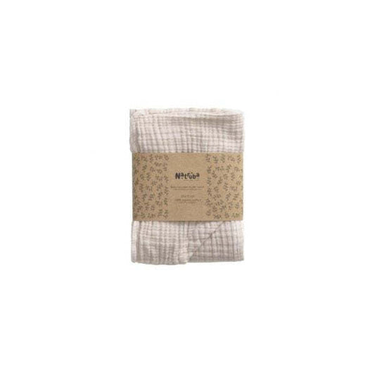 Sortie de bain bébé en mousseline bio Crème - Natruba