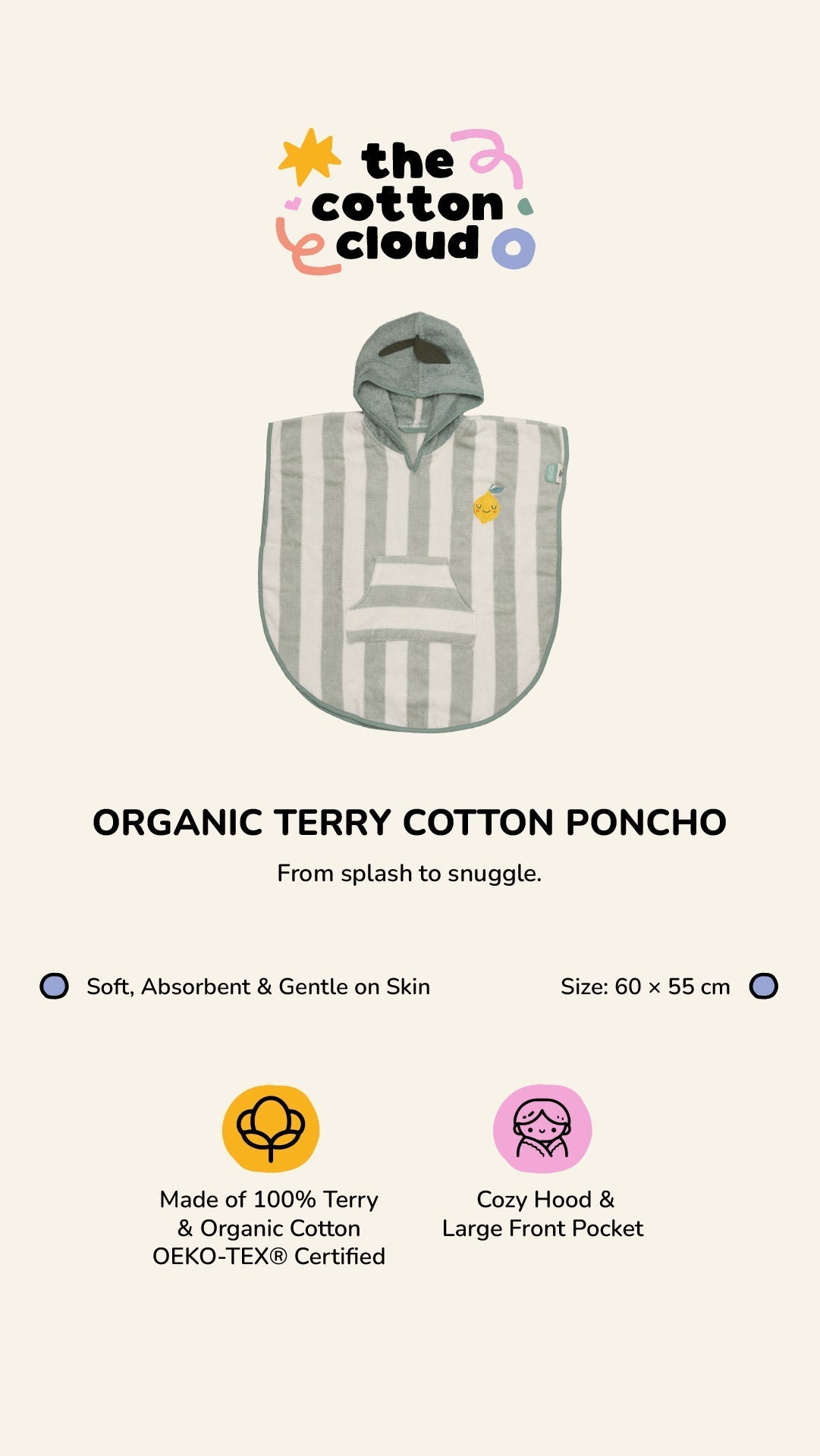 Poncho à capuche Pedro Poire