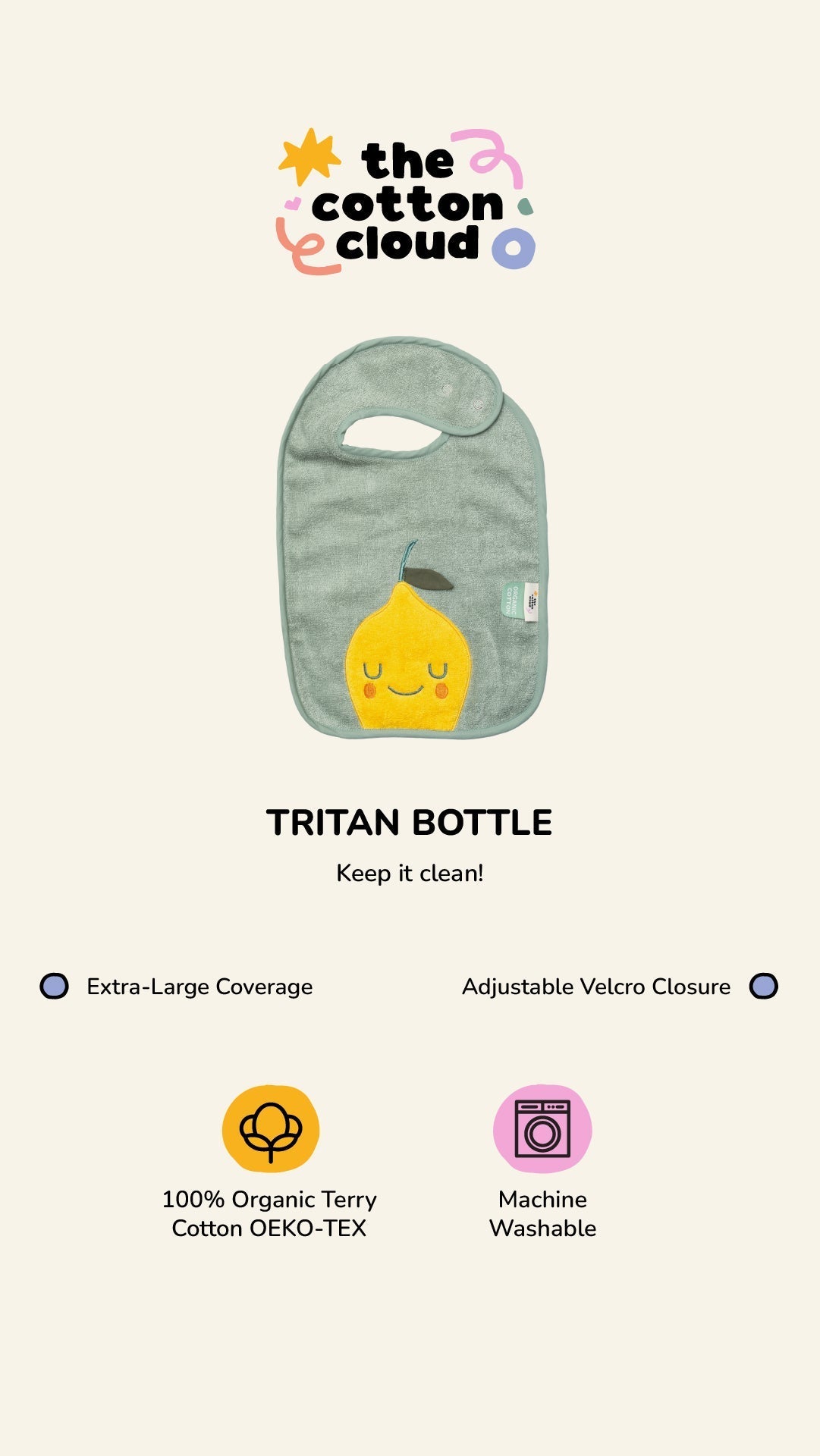 Frottee-Bib Pedro Pear