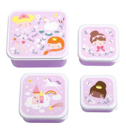 Lot de 4 boîtes repas et goûter - Princesses – A Little Lovely Company