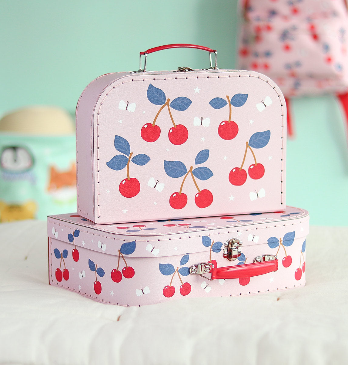 Set de 2 valises enfant - Cerises – vue 6 – A Little Lovely Company
