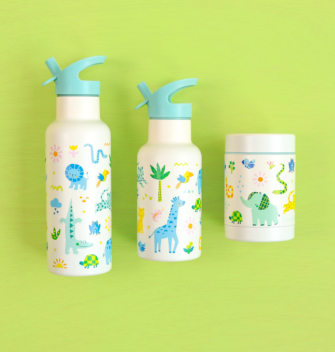 Pot alimentaire isotherme en inox - Jungle – vue 6 – A Little Lovely Company