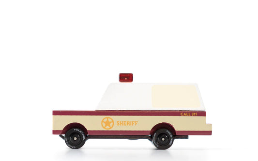 Candycar World Wooden Police Car - Sheriff