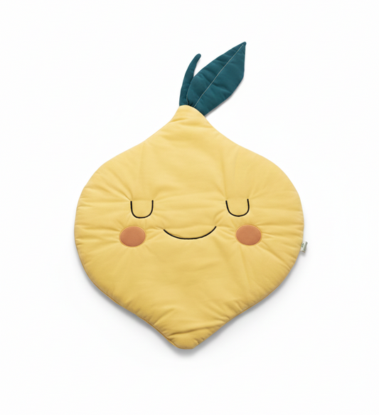 Premium playmat in soft percale LEMON