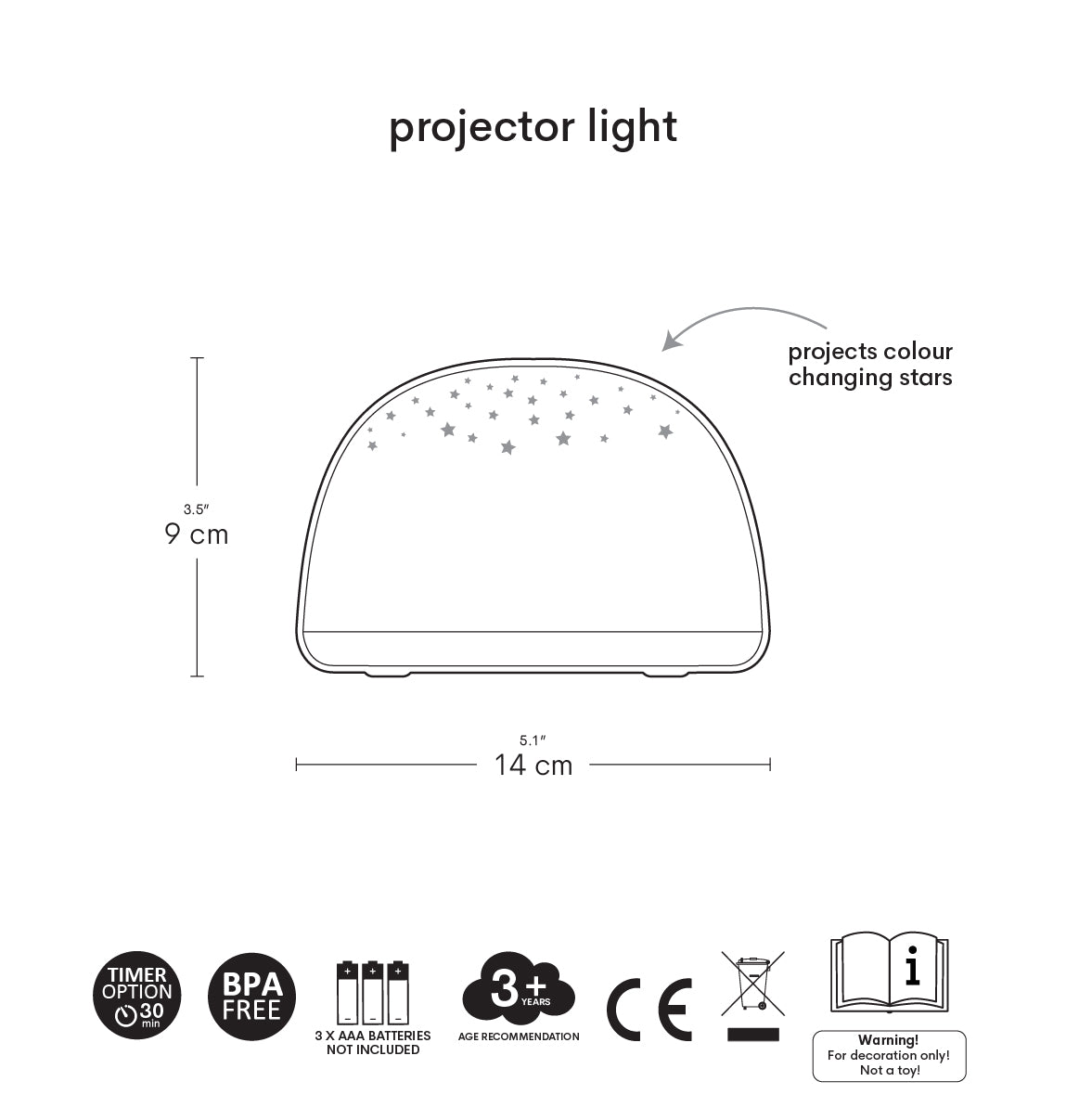 Veilleuse projecteur - Dinosaures – vue 7 – A Little Lovely Company