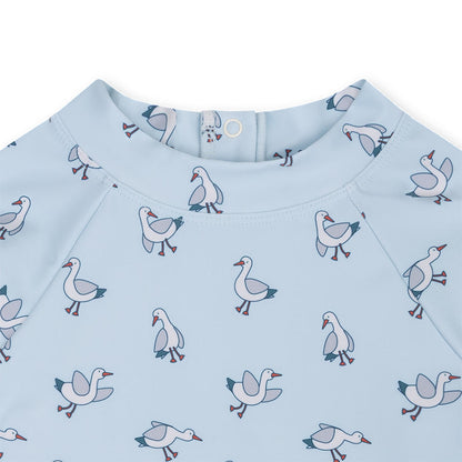 UV Protection Long-Sleeved Swim T-Shirt - Blue - Little Seagull