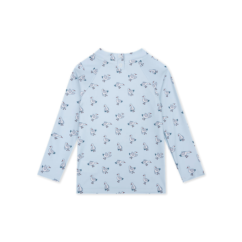 UV Protection Long-Sleeved Swim T-Shirt - Blue - Little Seagull