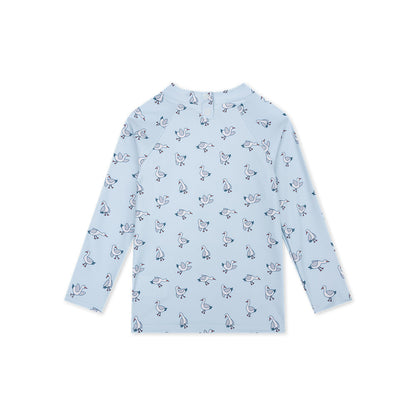 UV Protection Long-Sleeved Swim T-Shirt - Blue - Little Seagull