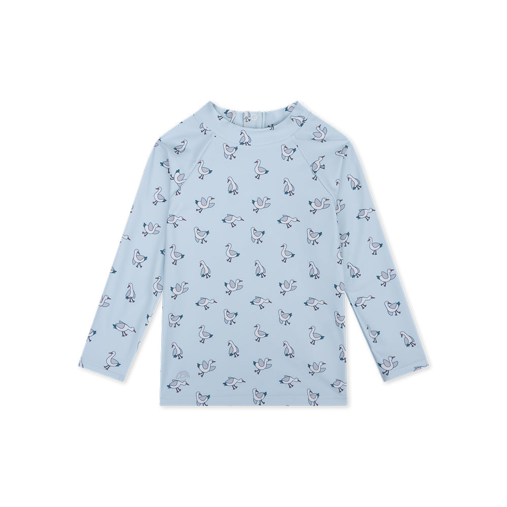 UV Protection Long-Sleeved Swim T-Shirt - Blue - Little Seagull