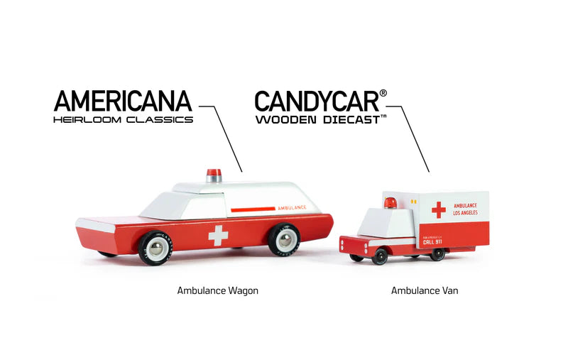 Ambulance en Bois Candycar World - Ambulance Los Angeles