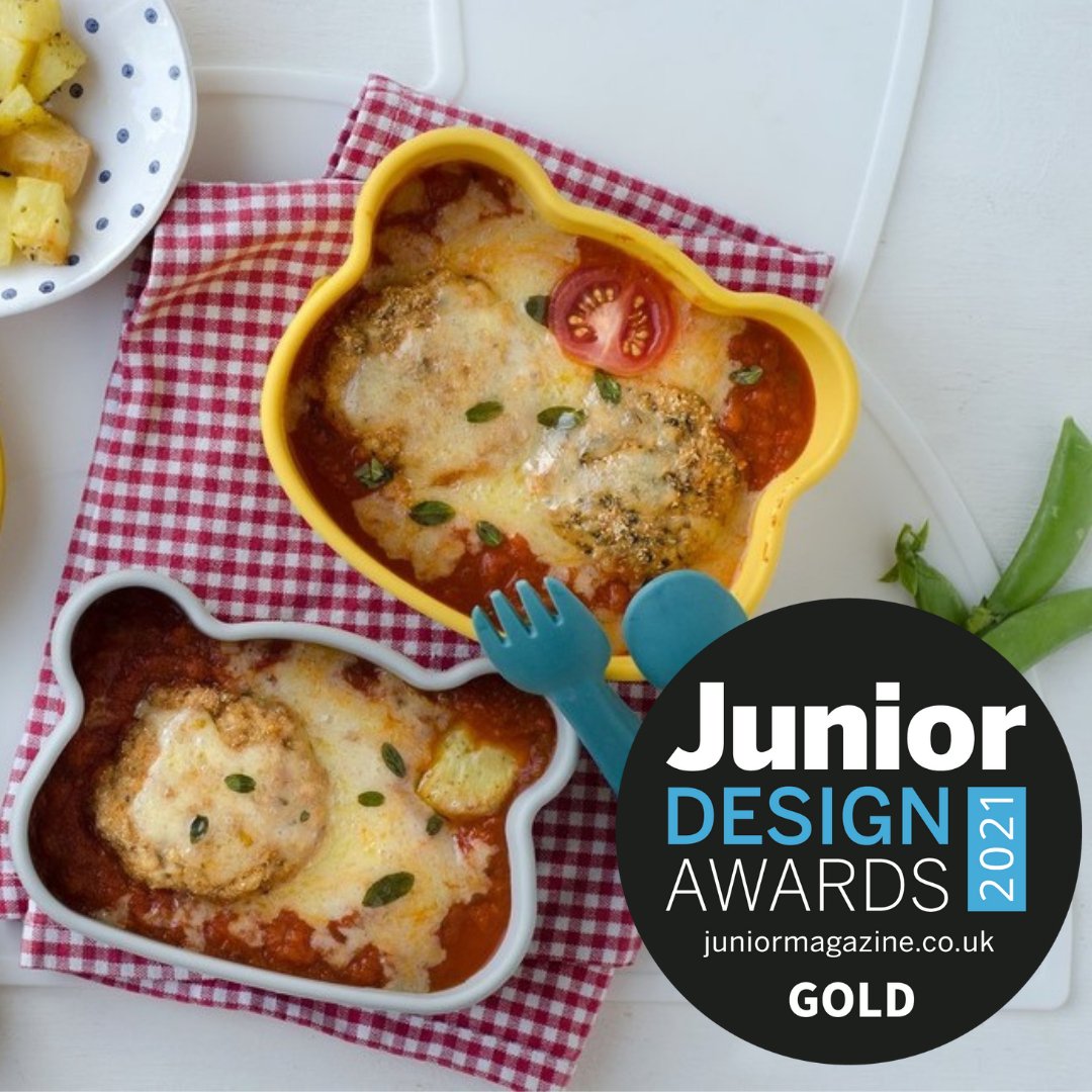 Yellow bear silicone bowl