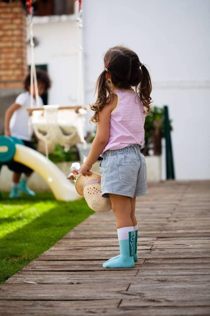 Chaussettes Enfant Girl Power - Bleu