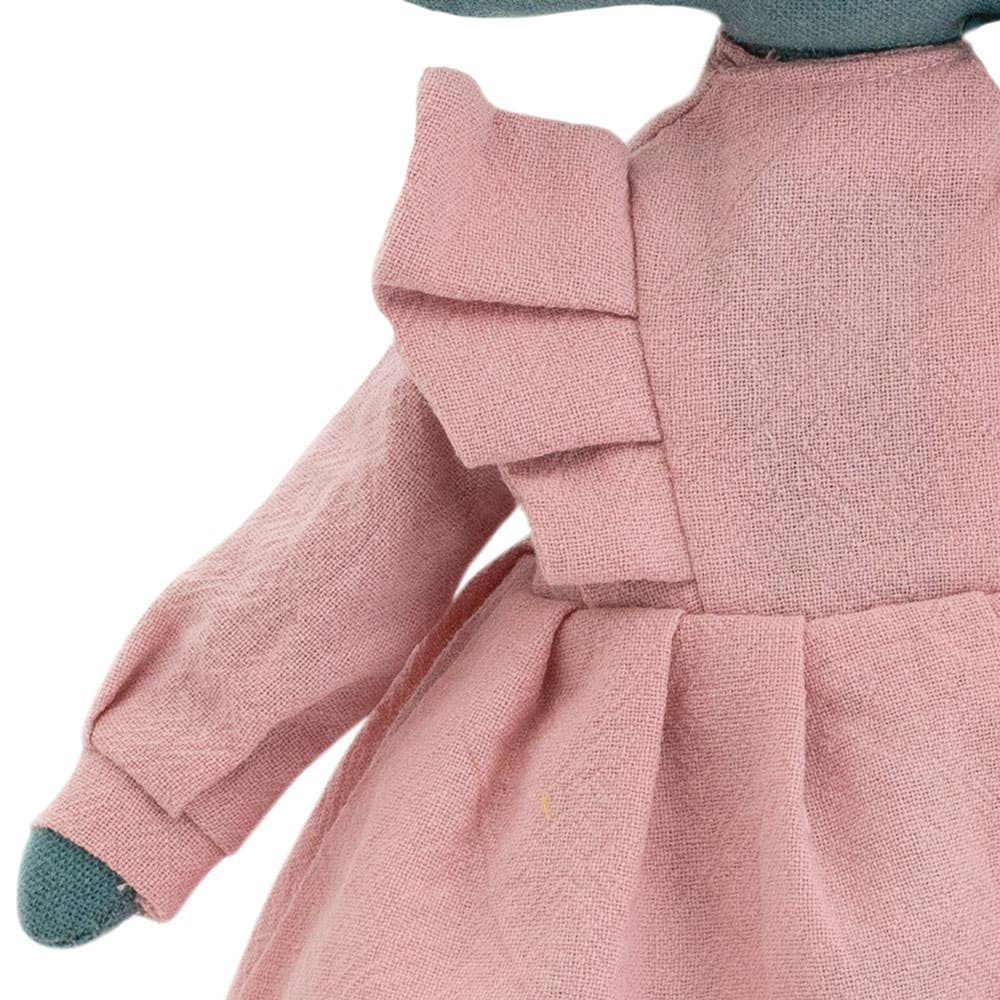 Fiona the Frog Cotton Plush Toy in Pink Dress - 29 cm - 0+