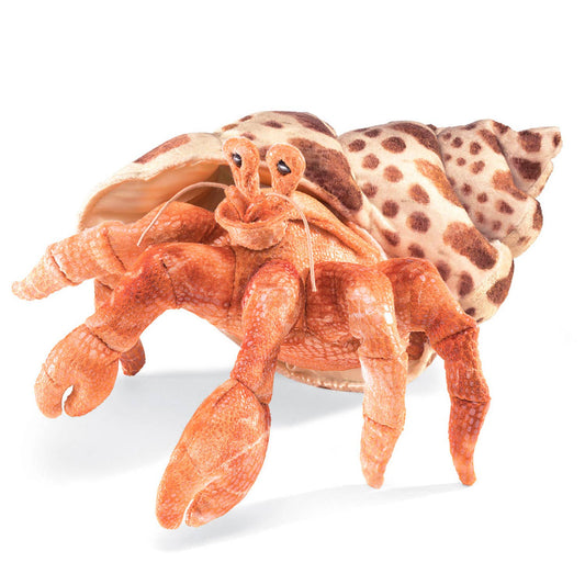 Marionnette à main Crabe-ermite 2867/Crabe ermite Folkmanis réaliste