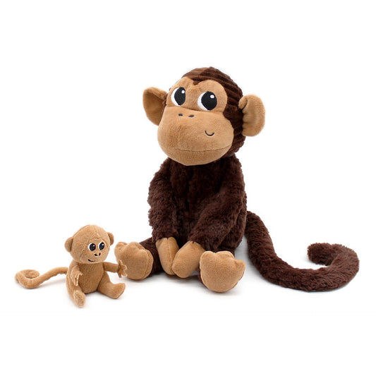 DIE SCHNULLERFREUNDE - AFFE MAMA & BABY SCHOKOLADE 25CM