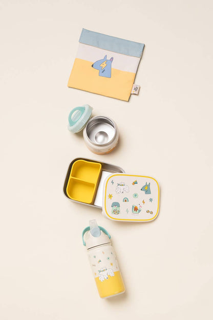 Isolierte Edelstahl-Trinkflasche für Kinder mit lustigem Hundemotiv