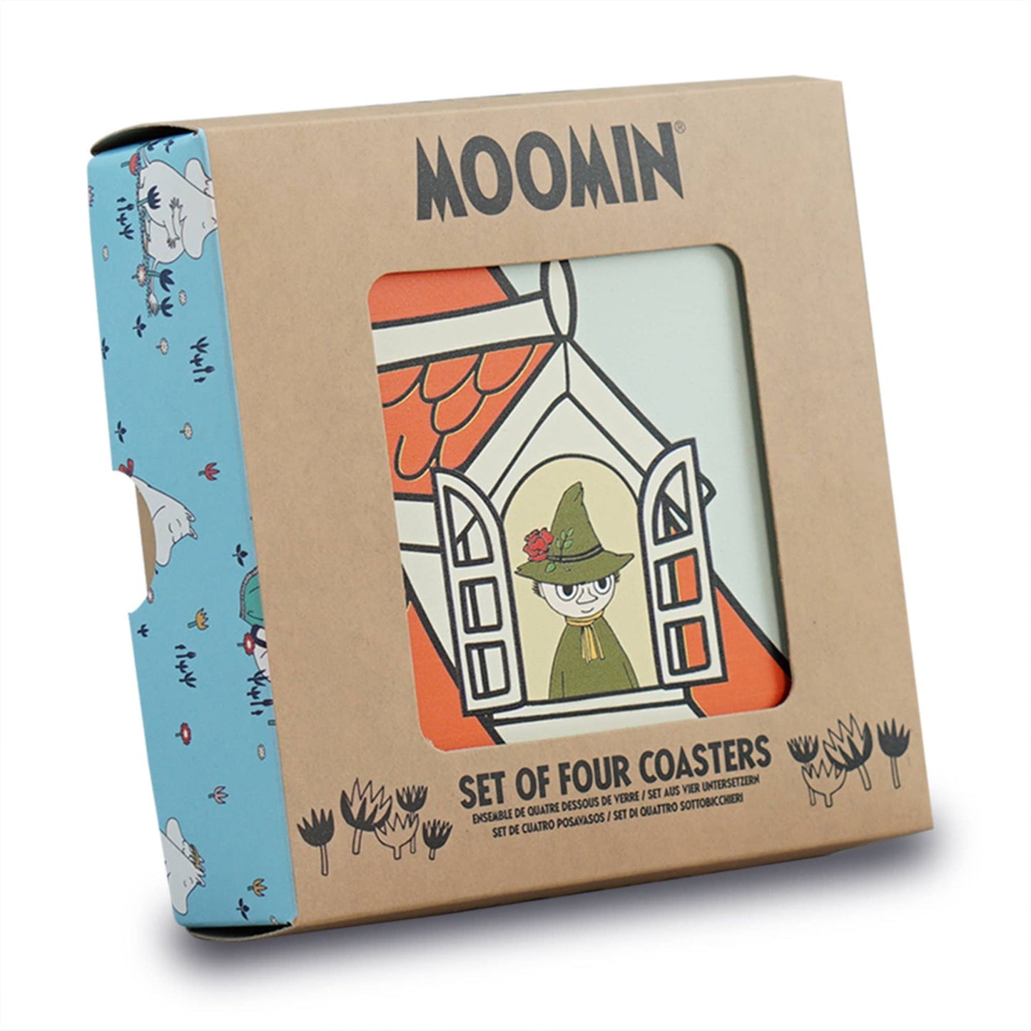 Lot de 4 sous-verres céramique Moomin - maison
