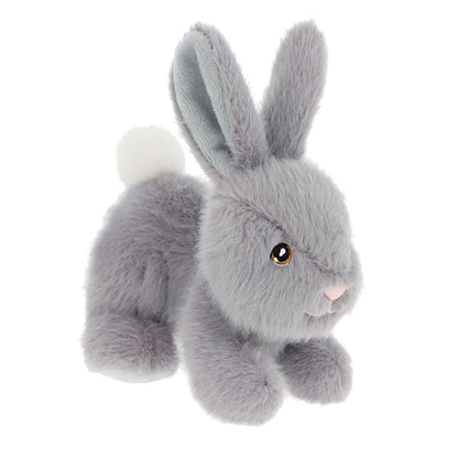 Peluche lapin Keeleco Bunny Pets 14 cm – Gris