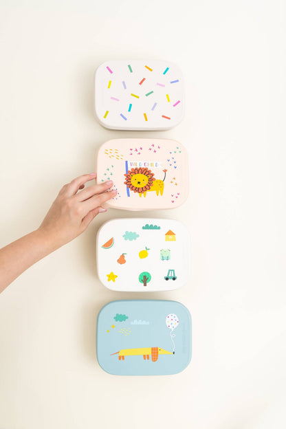 Origami-Lunchbox aus Edelstahl mit Fächern für Kinder
