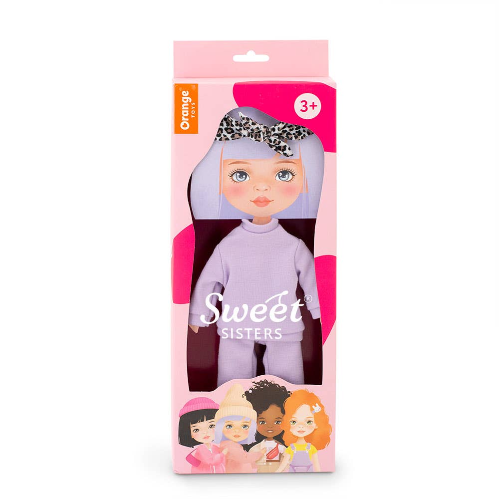 Clothing set: purple tracksuit, 28 cm