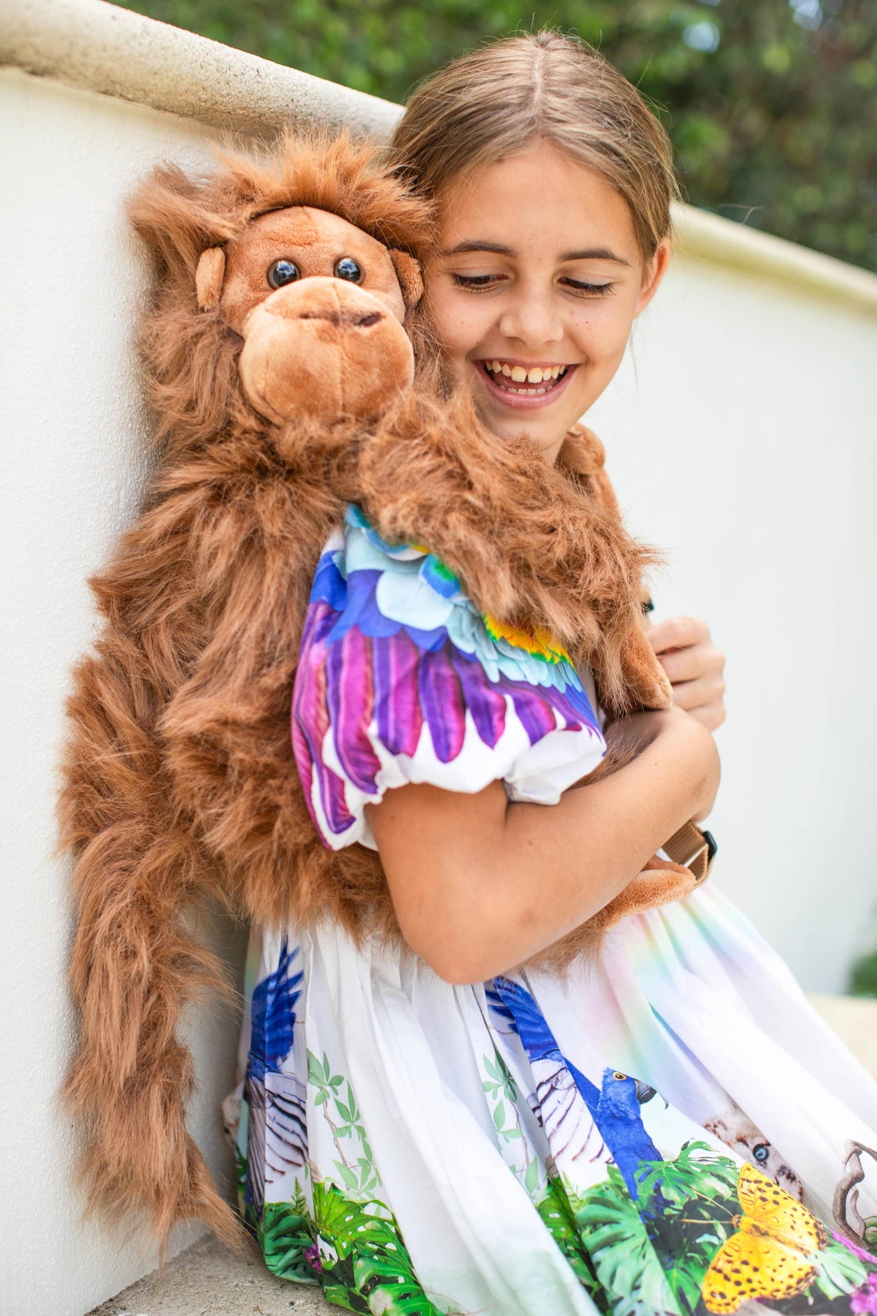 Plush Monkey Backpack for Kids