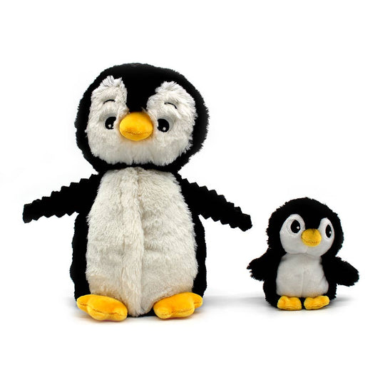 LES PTIPOTOS - PLÜSCHTIER 25CM MUTTER & BABY SCHWARZER PINGUIN
