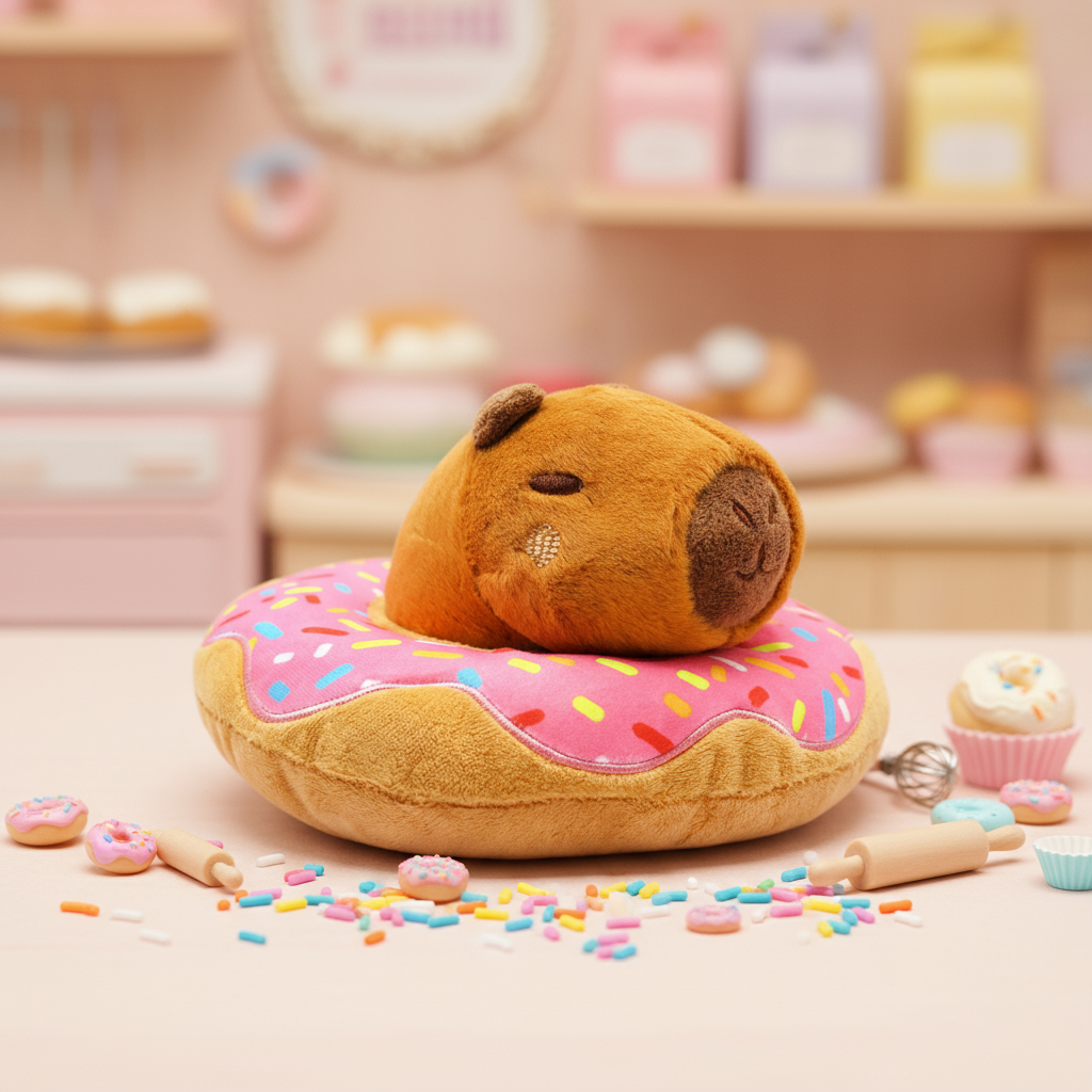 Capybara Donut Plüschtier